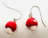 Little Mushroom Earrings/Clay Earrings/ Forest Earrings - Janine Design