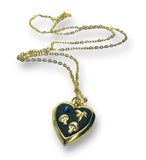 Crystal Clay Locket/Brass Locket/Affordable Gift - Janine Design