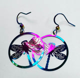 Dragonfly Colorful Earrings/Bug Earrings/ Family Earrings /Nature Earrings - Janine Design