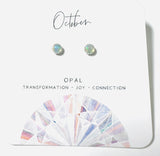 Birthstone Studs, Silver Studs, Genuine Gemstone Studs, birthday Gifts - Janine Design