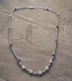 Pearl and Amethyst Necklace - Janine Design