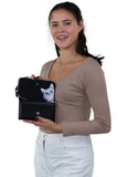 COMECO INC - Peeking Cats Wallet in Vinyl Material -inside in models hand