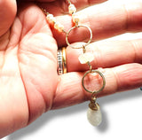 Moonstone Circle Necklace Gold Filled *