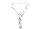 Moonstone Silver Circle Necklace