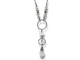 Moonstone Silver Circle Necklace