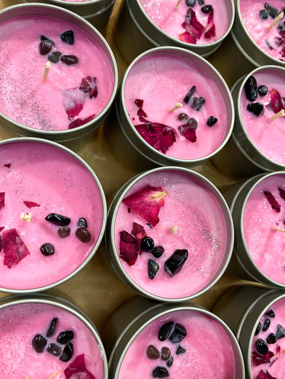 Sapphire & Sage - Moon Child Crystal Candle - Janine Design