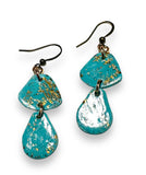 Polymer Clay Earrings/ Affordable Gifts -blue mushroom design