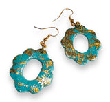 Polymer Clay Earrings/ flower hoops