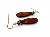 Natural Red Creek Jasper Teardrop Earrings - Janine Design
