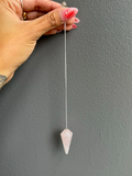 Sapphire & Sage - Rose Quartz Crystal Pendulum - Janine Design