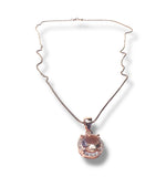 Rose Gold Filled Morganite Necklace - Janine Design