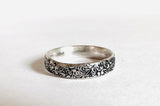 Scroll Pattern Ring, Stacking Ring, Textured Stacking Ring - Janine Design