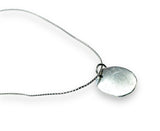 Sapphire Sterling Necklace, September Birthstone Necklace - back side view