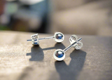 Silver Ball Studs - Janine Design