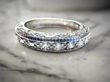 Silver Vintage Style Band Size 7 - Janine Design