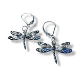 Dragonfly Silver Earrings/Bug Earrings/Nature Earrings - Janine Design