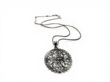 Silver Filigree Medallion Necklace - Janine Design