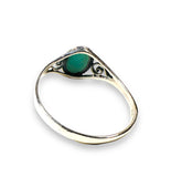 Silver Filigree Turquoise Ring -back view