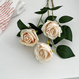Liffy - Single Stem Silk Rose for  Decor -champagne rose
