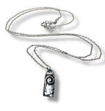 Swirl Pattern Tag Necklace - Janine Design