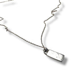 Swirl Pattern Tag Necklace - Janine Design