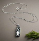 Swirl Pattern Tag Necklace - Janine Design