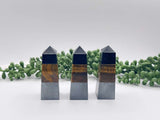 Meraki Gemstones - TRIPLE PROTECTION-Obsidian/Tiger Eye/Hematite Gemstone Tower - Janine Design