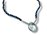 Tiny Beaded Gemstone Necklace-Flourite Teardrop• - Janine Design