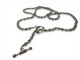 Long layering Toggle Lariat - crystal necklace 