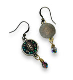 Turtle Earrings - front and back view