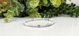 Meraki Gemstones - White Howlite Stretchable Bracelet 4MM Beads-7.5 Inches Long - Janine Design