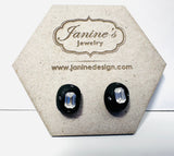 Crystal Clay Studs - white-Janine Design