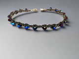 Tiny Woven Crystal Bracelet/7.5” bracelet - Janine Design