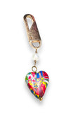 Zipper Pulls - clay heart