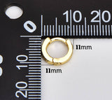 Dainty Huggie Hoop CZ Earrings* - Janine Design