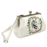 COMECO INC - Embroidered Unicorn Kisslock Bag in Vinyl
