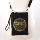 COMECO INC - Dragonfly & Crystal Shoulder Bag in Canvas