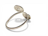 back of silver swirl ring- Janine Design