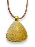 Polymer Clay Floral Sculpted Necklace - back of triangle necklace