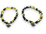 Agate Bee Bracelets - black and yellow Agate Bee Bracelets 