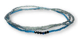 tiny blue bracelets set of 3