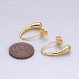 Molten Drop Minimalist French Hook Earrings
