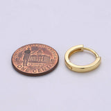 15mm Simple Round Hoop Huggie Earring* - Janine Design
