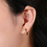 15mm Simple Round Hoop Huggie Earring* - Janine Design