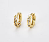 Dainty Huggie Hoop CZ Earrings* - Janine Design