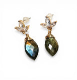 Marquise Labradorite Earrings - Janine Design