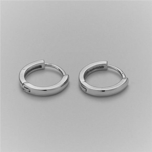 15mm Simple Round Hoop Huggie Earring* - Janine Design