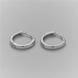 15mm Simple Round Hoop Huggie Earring* - Janine Design
