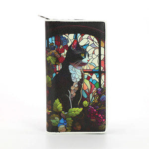 Cat Wallet- Stained Glass Cat Wallet - Janine Design