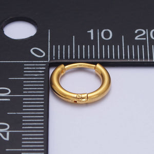 24K Gold Filled Hoop Earrings-Sleeper Earrings 15mm
